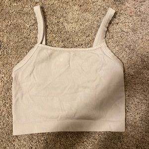 White crop tank top